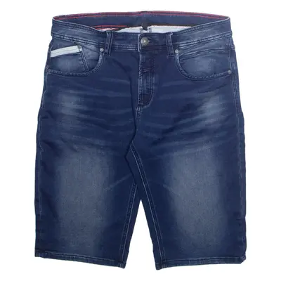 TOM THOMPSON Mens Denim Shorts Blue L W34