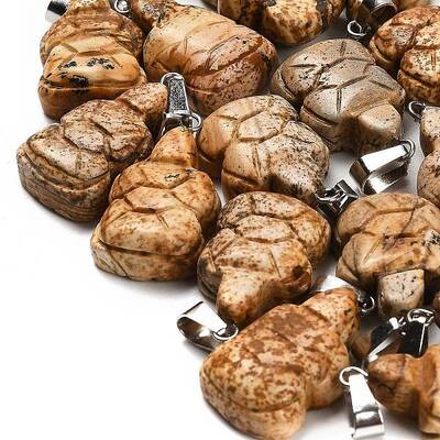 Natural Picture Jasper Pendants
