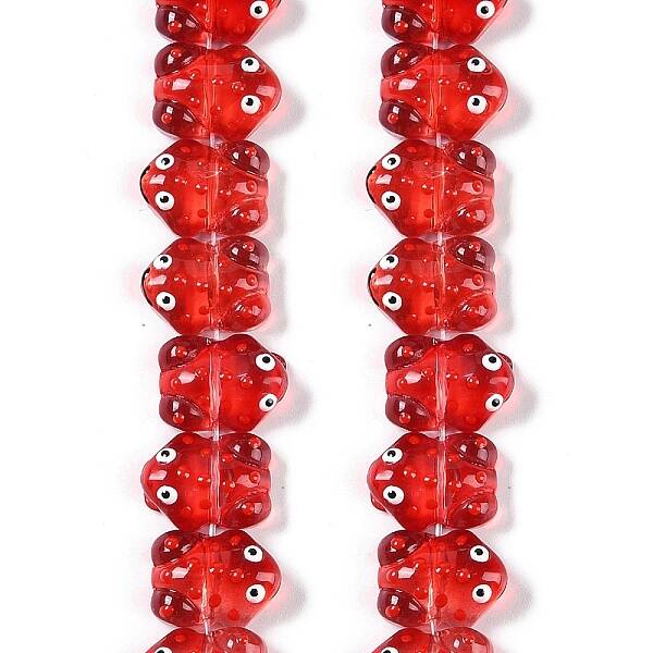 Transparent Glass Enamel Beads Strands
