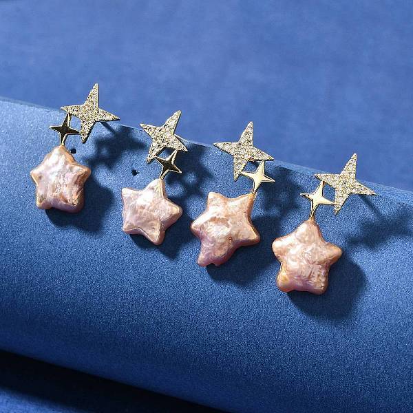 Natural Pearl Ear Studs