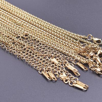 2.5mm Stainless Steel Wheat Chain Necklaces