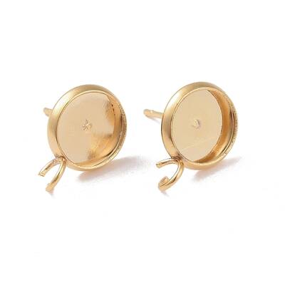 304 Stainless Steel Stud Earring Settings