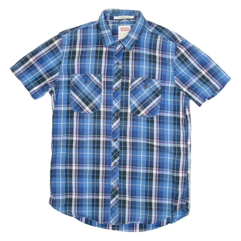 LEVI'S Mens Shirt Blue Check M