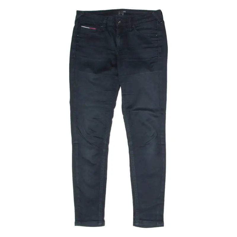 TOMMY HILFIGER Low Rise Womens Trousers Blue Regular Skinny W28 L30