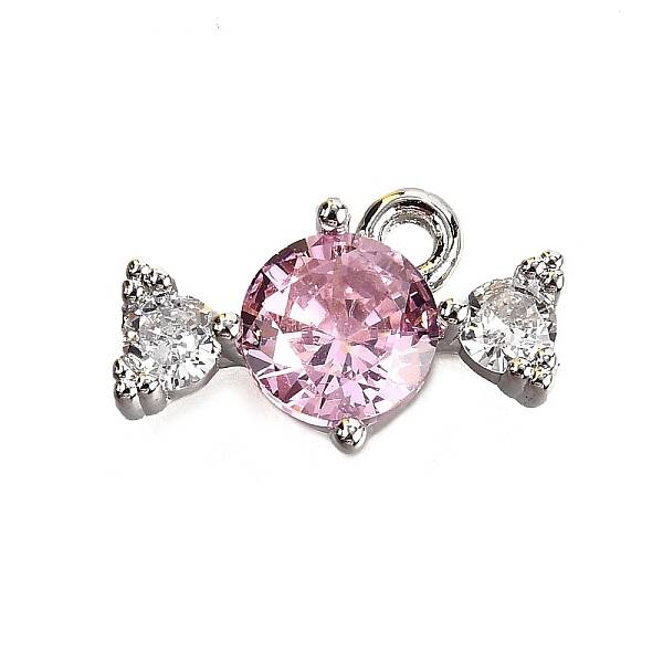 Brass Pave Cubic Zirconia Charms