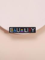 Rainbow & Letters Pattern Brooch, Equality Enamel Pin Suitable for Backpacks, Jeans, Scarves, Hats Decoration, Fashion Access...