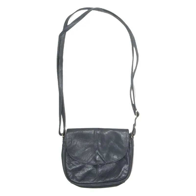 Womens Shoulder Bag Blue Leather
