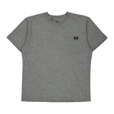 Dickies T-Shirt - Large Grey Cotton Blend