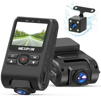 NEXPOW Dash Cam Front and Rear, 1080P Full HD Dash Camera, Car Camera with G-Sensor, Night Vision, 170°+150°Wide Angle, WDR...