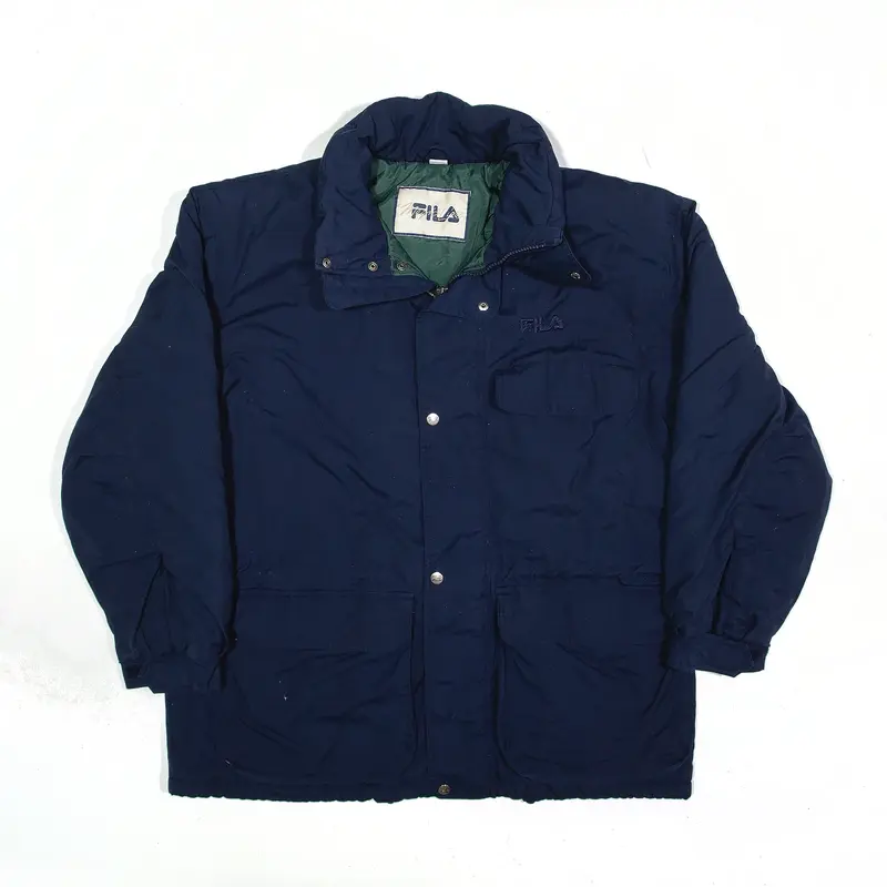 FILA Insulated Parka Jacket Blue Mens XL