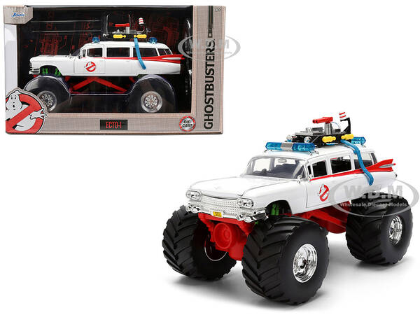 1959 Cadillac Ambulance Ecto-1 Ghostbusters (1984) Movie Monster Truck Version Hollywood Rides Series 1/24 Diecast Model ...