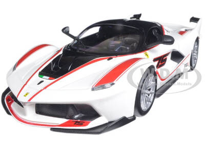 Ferrari Racing FXX-K #75 White 1/24 Diecast Model Car by Bburago