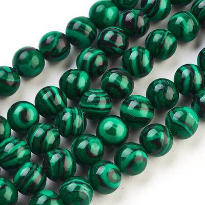 Synthetic Malachite Beads Strands