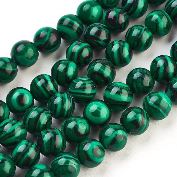 Synthetic Malachite Beads Strands