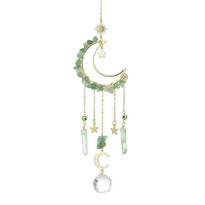 Moon & Star Brass Hanging Ornaments
