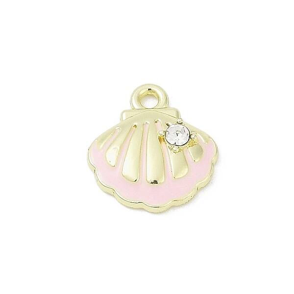 Rack Plating Alloy Enamel and Rhinestone Pendants