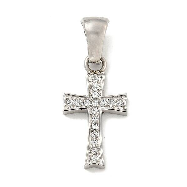 304 Stainless Steel Cubic Zirconia Pendants