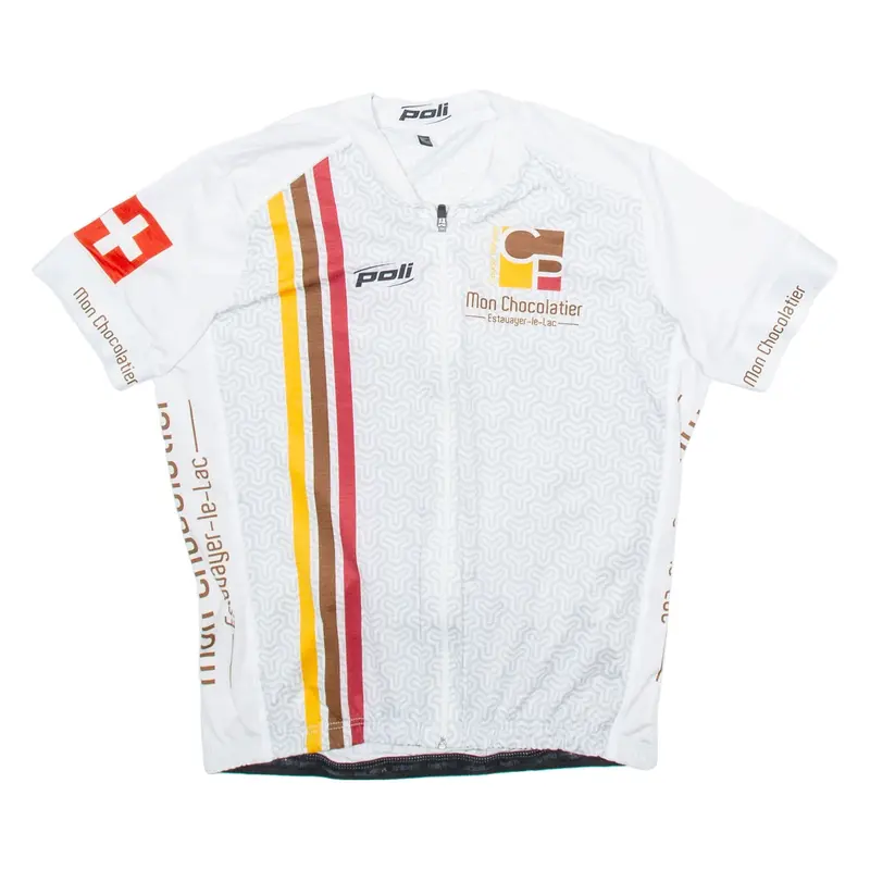 POLO Full Zip Cycling Mens Jersey White M