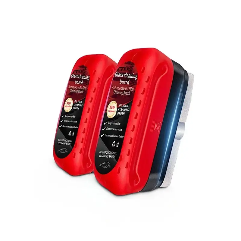 120ML Car Windshield Cleaner, 2 Counts Multifunctional Car Glass Oil Film Cleaner with Reusable Foam Sprayer, Car Cleaning De...