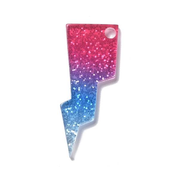 Printed Acrylic Pendants with Glitter Powder