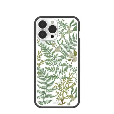Clear Herbarium iPhone 13 Pro Max Case With Black Ridge