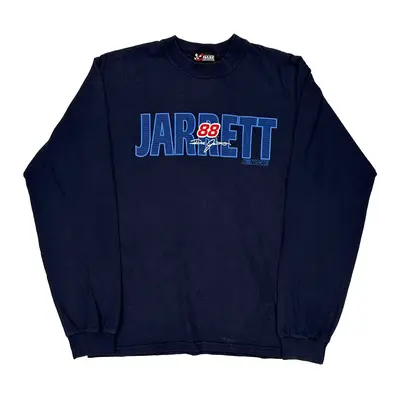 Dale Jarrett Chase Authentics Nascar Long Sleeve T-Shirt - Medium Navy Cotton