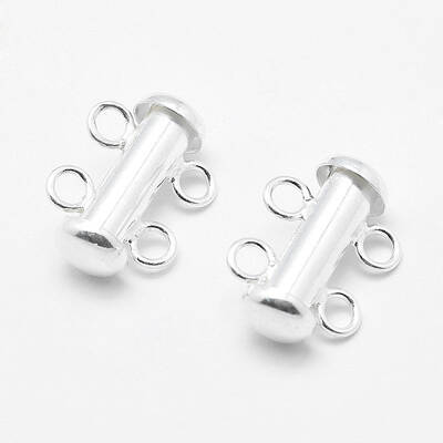 Sterling Silver Slide Lock Clasps