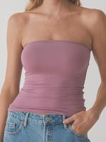 Women's Solid Tube Top Brami (Full Length) in Soft Cotton Fabric