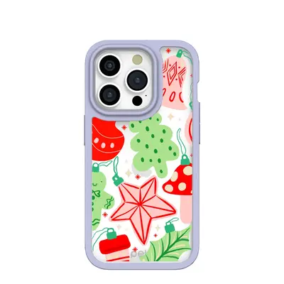 Clear Festive Flair iPhone 15 Pro Case With Lavender Ridge