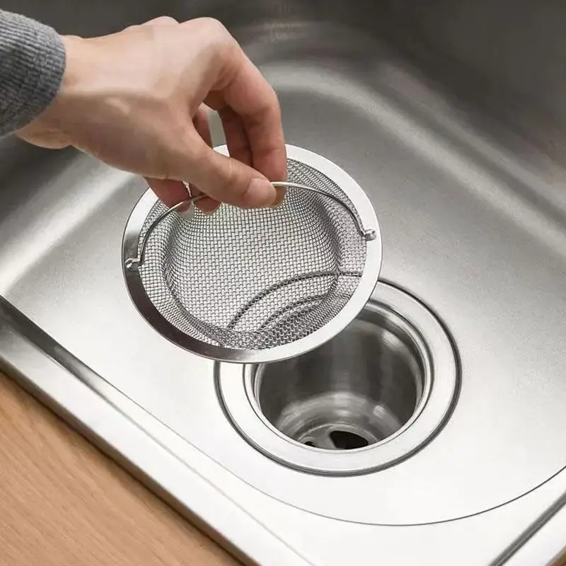 Stainless Steel Sink Strainer, 1/2 Counts Kitchen Sink Strainer, Kitchen Cabinets Sink Garbage Strainer, Sink Drain Strainer,...