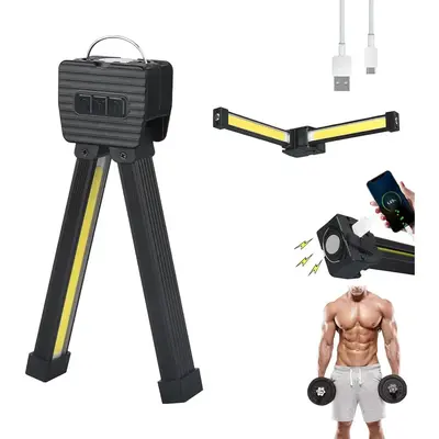 Gym Lamp for Posing, Posing Lights, Portable Magnet LED Posing Lamp, Magnet LED Flashlight with Hanging Hook, 180 Degree Fold...