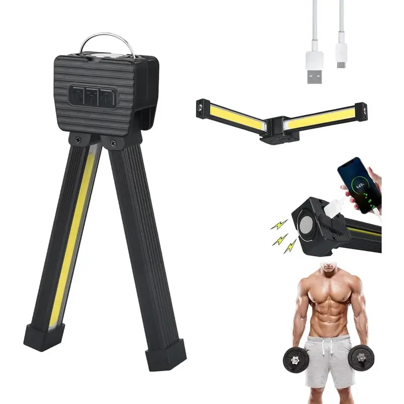 Gym Lamp for Posing, Posing Lights, Portable Magnet LED Posing Lamp, Magnet LED Flashlight with Hanging Hook, 180 Degree Fold...