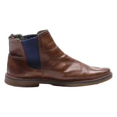BUGATTI Chelsea Boots Brown Leather Mens UK 7.5