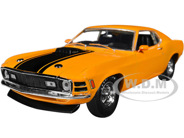 1970 Ford Mustang Mach 1 428 Grabber Orange with Black Stripes Limited Edition to 5250 pieces Worldwide 1/24 Diecast Model Ca...