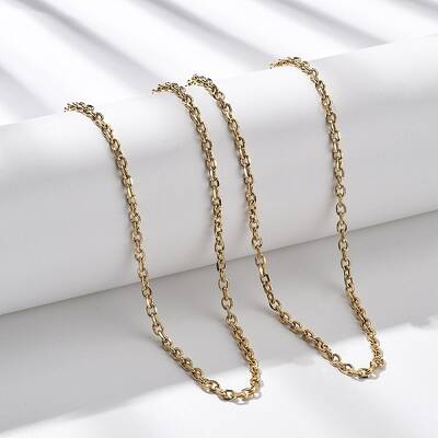 3MM 304 Stainless Steel Cable Chain Necklaces