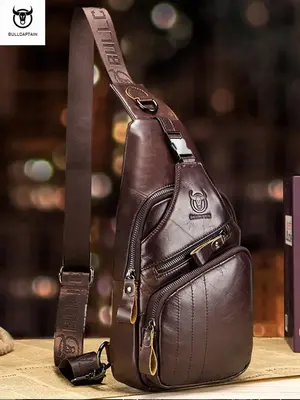 Men's Business Solid Color Zipper Belt Bag, Fashion Casual Pu Leather Belt Bag for Daily Used, Casual Trendy Versatile High-q...