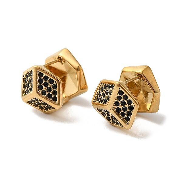 Stainless Steel with Rhinestone Hoop Earrings for Women