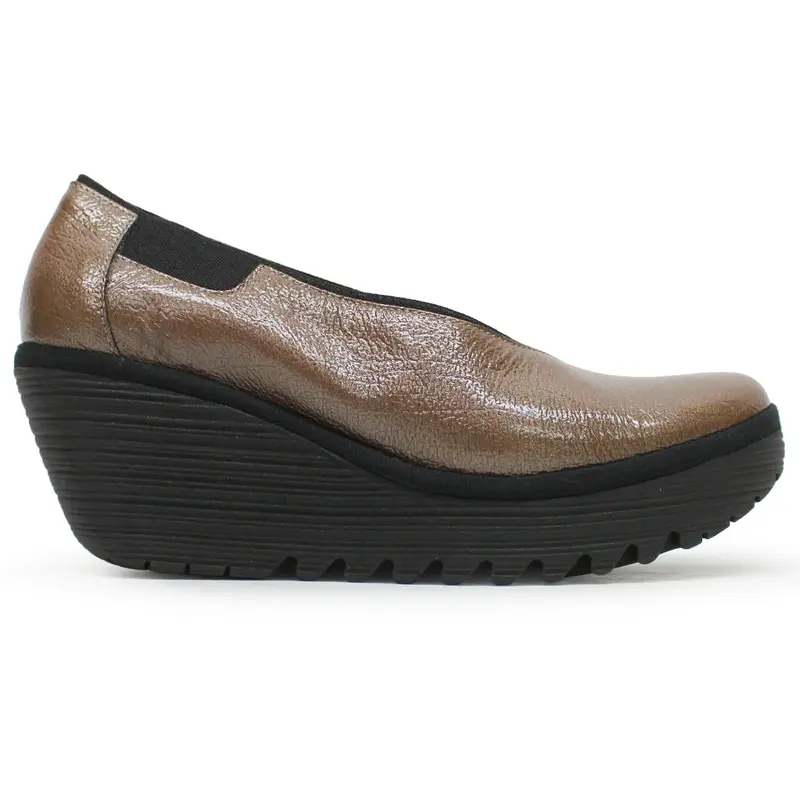 Fly London YOZA438FLY Rock Leather Women's Comfort Shoes - Taupe - Size:US 6-6.5 Women