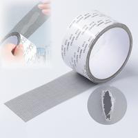 Window Screen Repair Tape, Adhesive Gray Screen Repair Strip, Heavy-Duty Fiberglass Mesh Tape for Fixing Window and Door Scre...