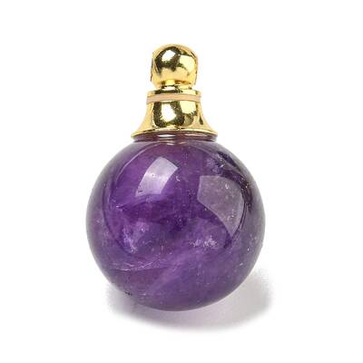 Natural Amethyst Perfume Bottle Pendants