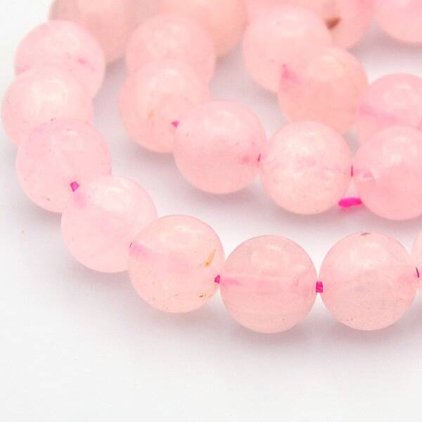 Round Natural Rose Quartz Beads Strands