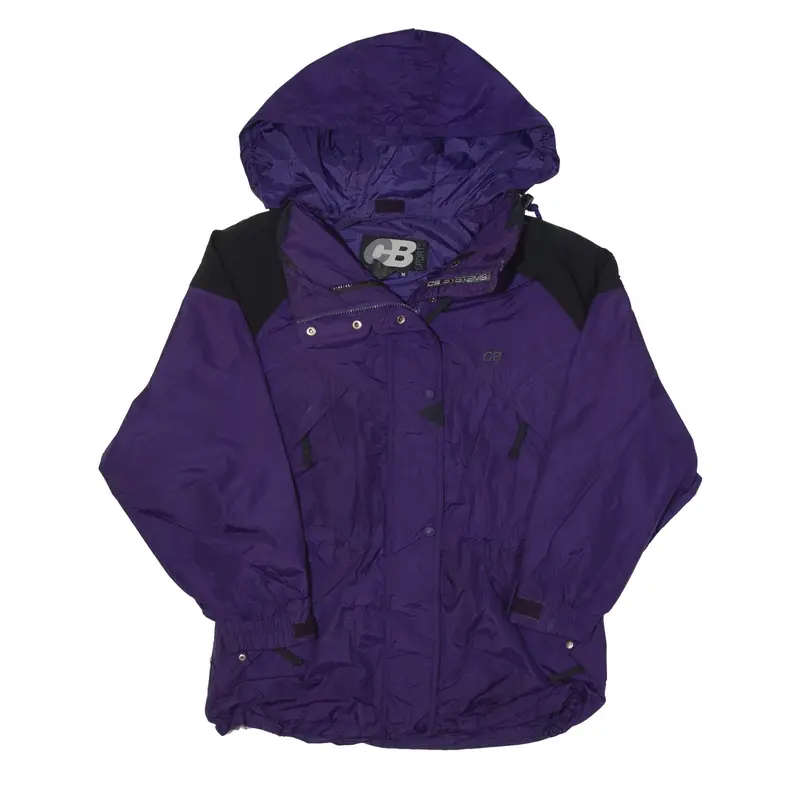 CB SPORTS Rain Jacket Purple 90s Womens M