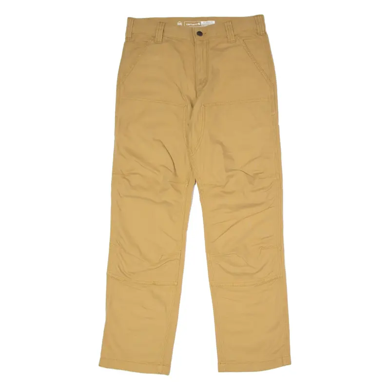 CARHARTT Double Knee Workwear Mens Canvas Trousers Brown Straight W30 L30
