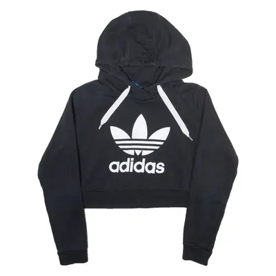 ADIDAS Womens Black Hoodie UK 10
