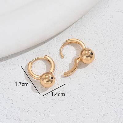 Romantic Metal Heart Stud Earrings for Women