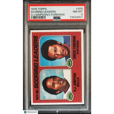 Scoring Leaders PSA 1976 Topps Football #204 8 73520057