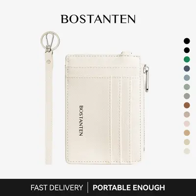 BOSTANTEN Mini Wristlet Wallet for Woman Zip Around Cute Wallets with Keychain Card Holder RFID Blocking Coin Pocket Mom Pouc...