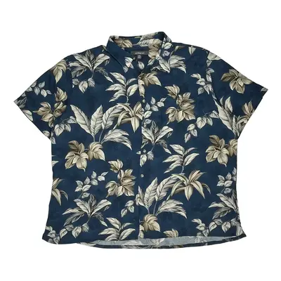 Croft & Barrow Hawaiian Shirt - 2XL Blue Cotton