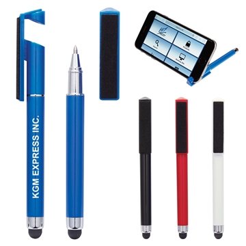 250 Custom Stylus Pen With Phone Stand And Screen Cleaner