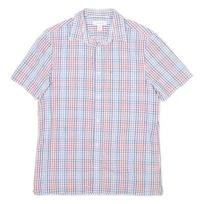 CALVIN KLEIN Mens Shirt White Check S